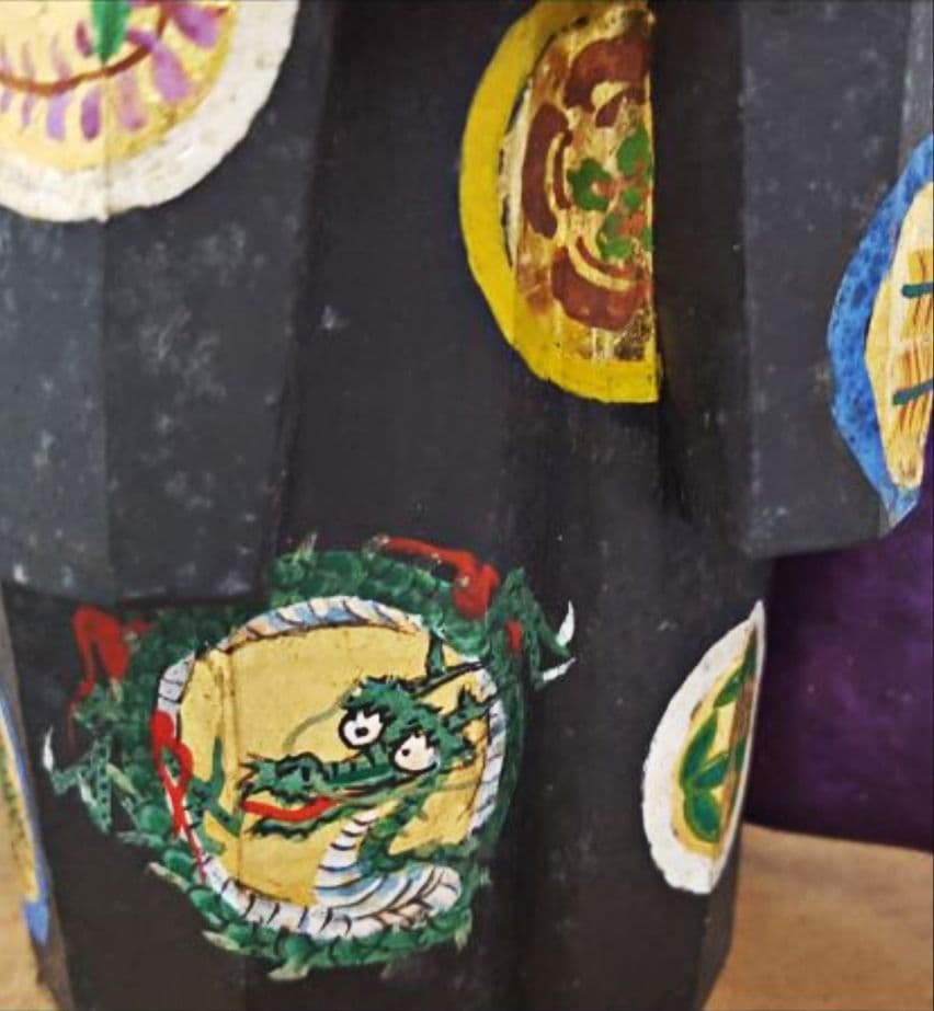 一刀彫 泉鶴寿斎 作 在銘 木彫極彩色能人形