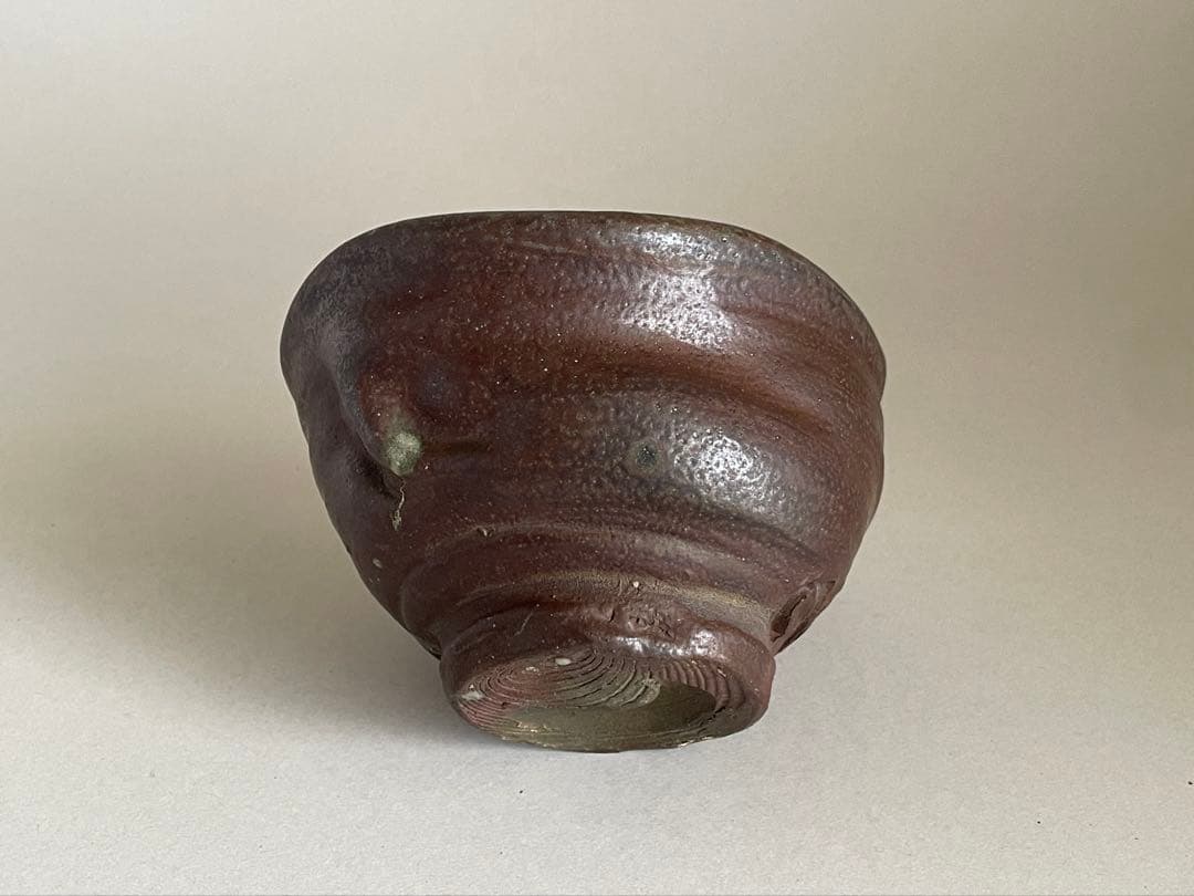 島武己(武巳) 茶碗 お碗 共箱付き やちむん 焼締め 茶道具　検索:國吉清尚