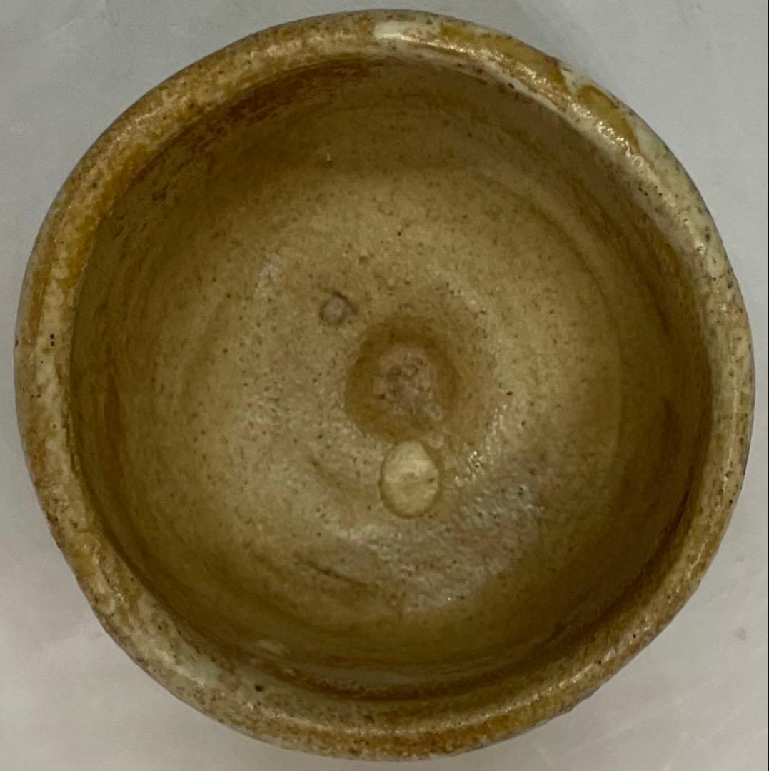 古瀬戸　桃山〜江戸初期　鉄絵筒盃　ぐい呑　美濃焼　箱付　y62