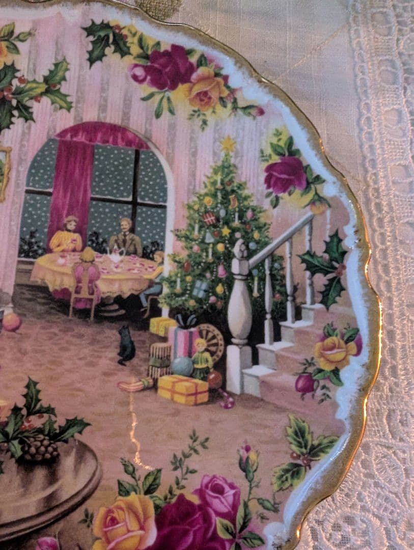 p様ご参考 ロイヤルアルバート オールドカントリーロース クリスマスプレート