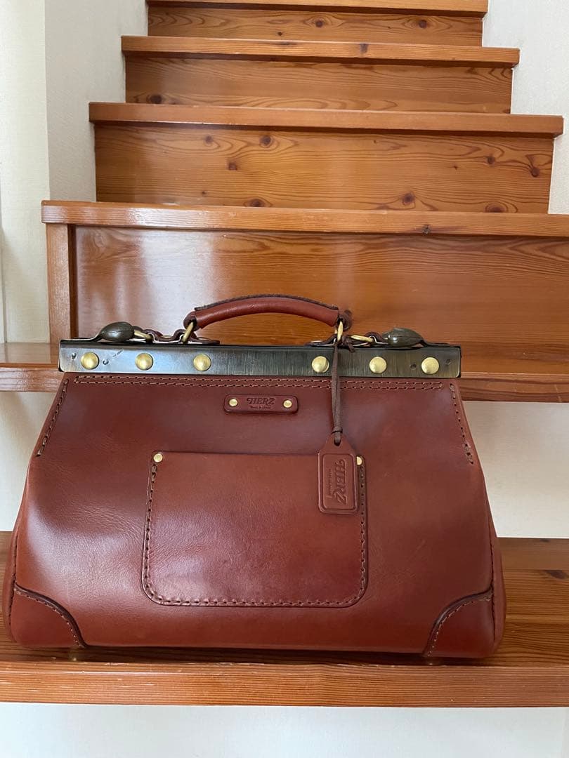 HERZ 2wayガレージミニボストンバッグ ブラウン