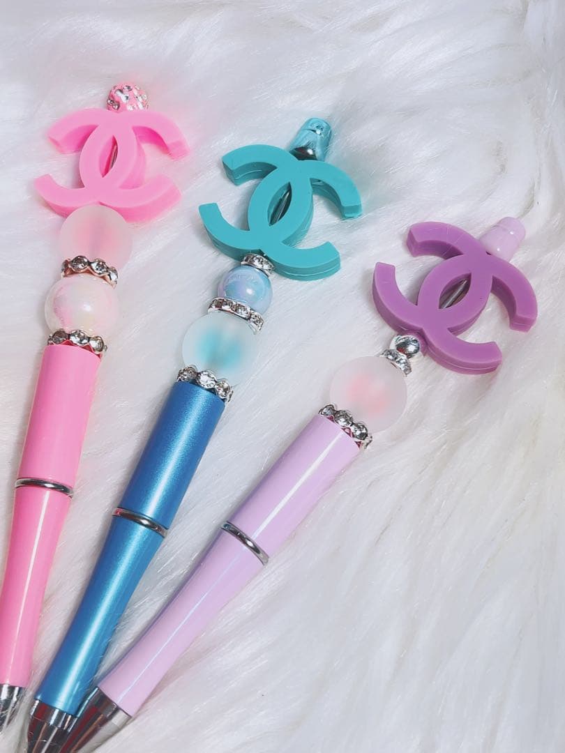 CHANEL ペン マカロンピンク／エメラルドブルー／アメジストヴァイオレット