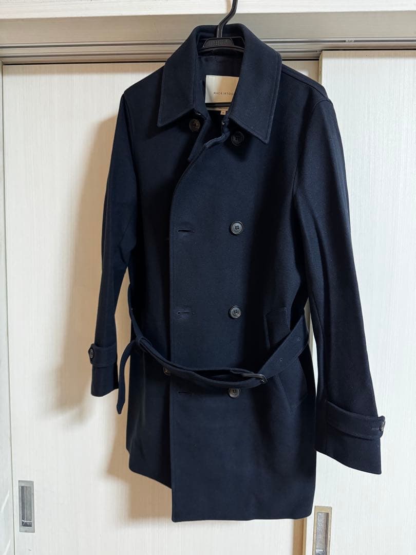 マッキントッシュ ソフトウール ベルテッドダブルコート メンズ サイズ38 美品