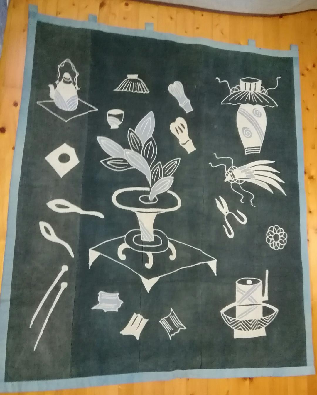 専用です。【ハンドメイド】古布　タペストリー★筒描き