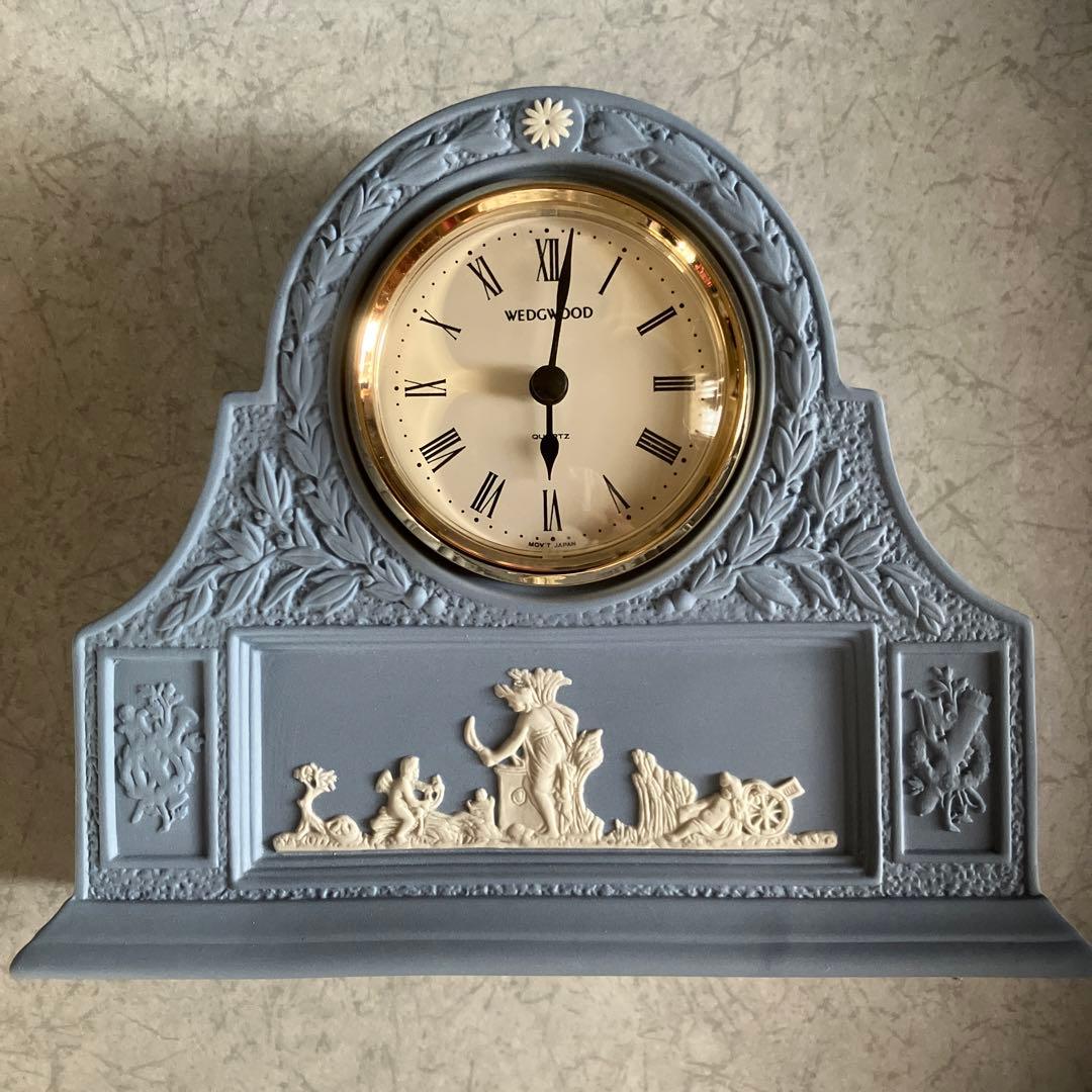 ウエッジウッド　ジャスパー　ウェア　ファイン　ボーン　チャイナクロック未使用品