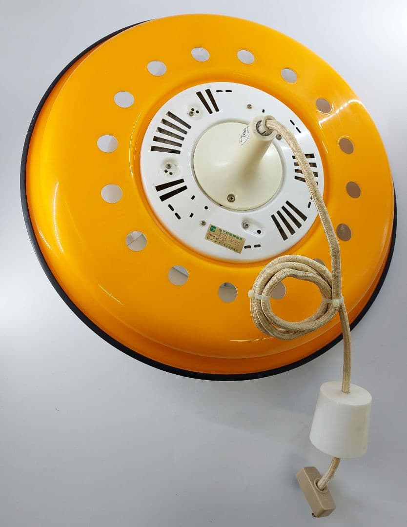 昭和レトロ オレンジ 吊り下げ ペンダントライト 蛍光灯 2灯 ナショナル