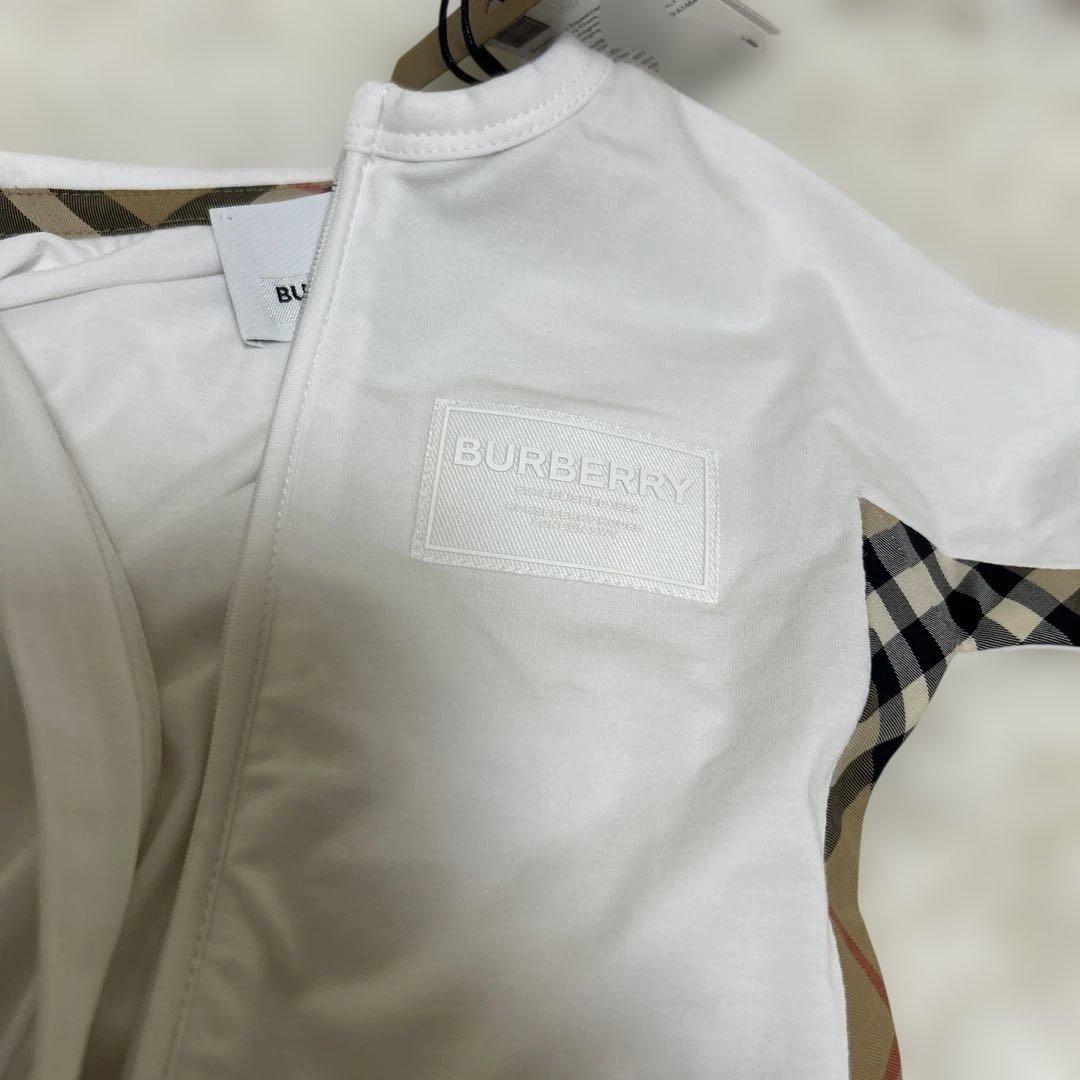 【新品タグ付】BURBERRY バーバリー　ノバチェック　ロンパース　帽子付き