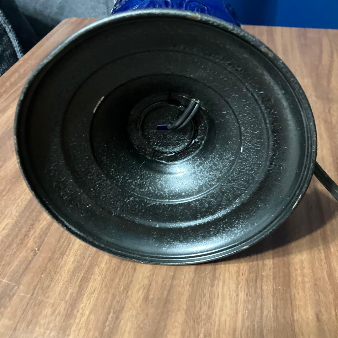 ヴィンテージ　コバルトブルーガラスランプ　アンティークランプ　青色ライト