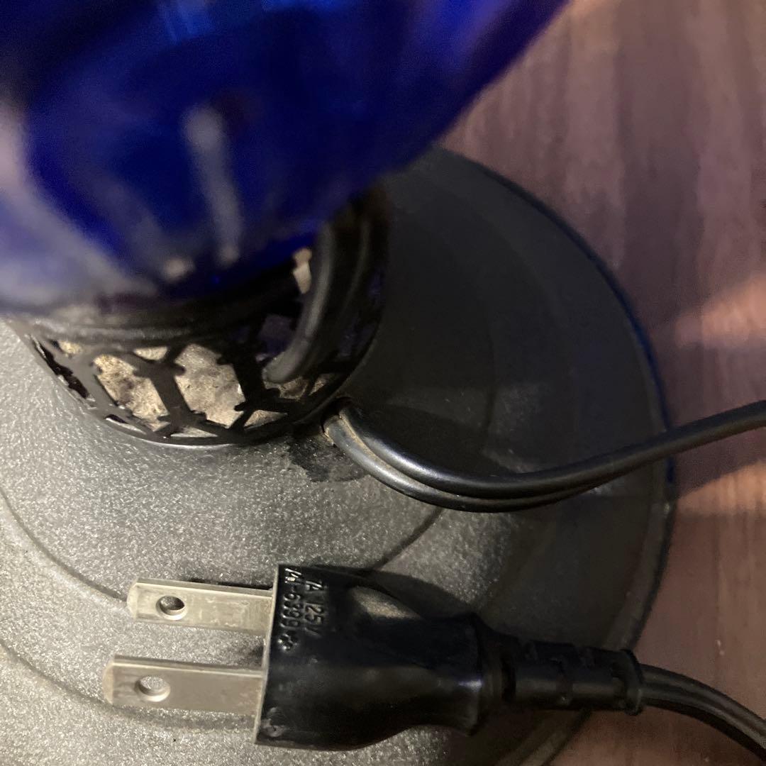 ヴィンテージ　コバルトブルーガラスランプ　アンティークランプ　青色ライト