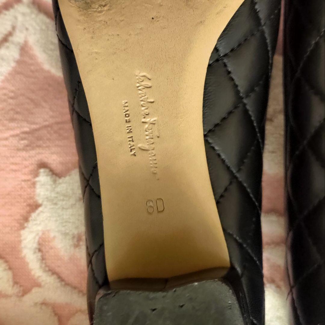 Salvatore Ferragamo♡フェラガモ♡イタリア製♡黒エナメル♡６