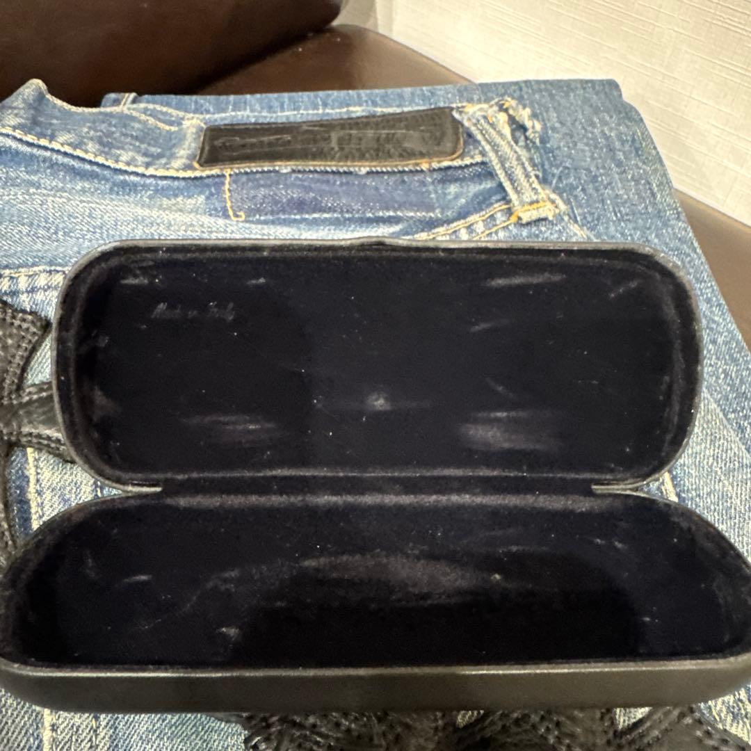 CHROME HEARTS/クロムハーツ スクロールラベル レザーメガネケース