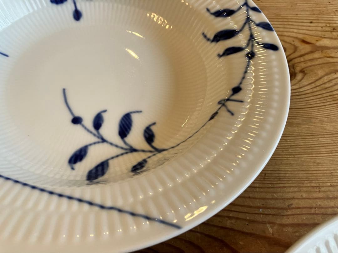 ロイヤルコペンハーゲン　ブルーフルーテッドメガ　21.5スーププレート×3