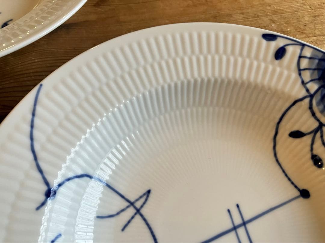 ロイヤルコペンハーゲン　ブルーフルーテッドメガ　21.5スーププレート×3