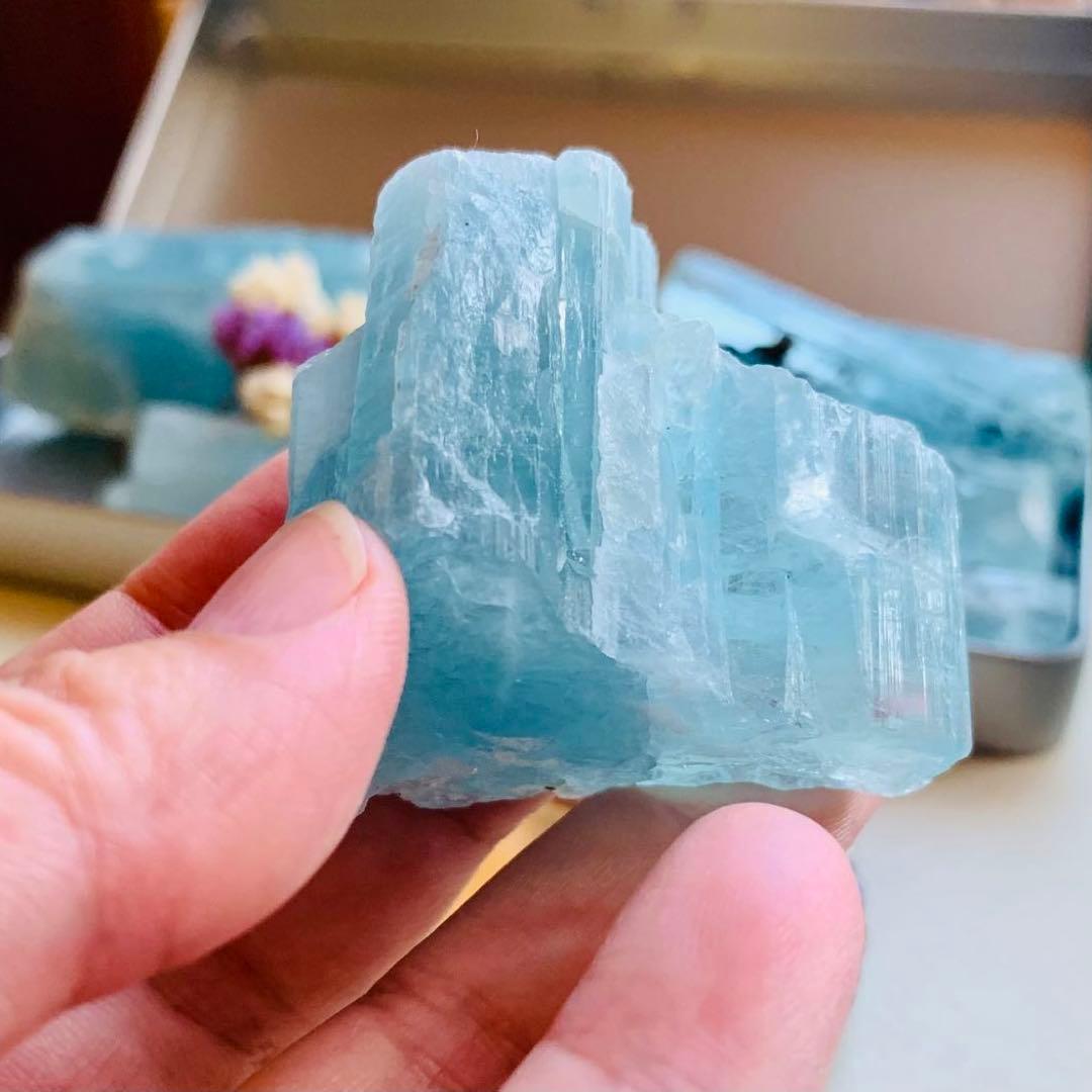 蝕像アクアマリン・バー2原石/巨大結晶/鉱物標本