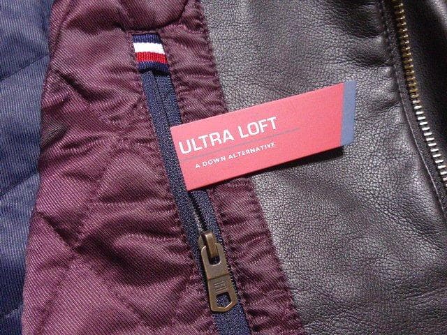 【大きい】2XL3XL日本サイズ位トミーヒルフィガーUS本革調レザージャケット茶