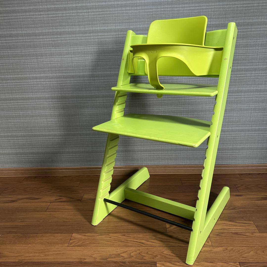 STOKKE トリップトラップ Green シリアルナンバー4 ベビーハイチェア