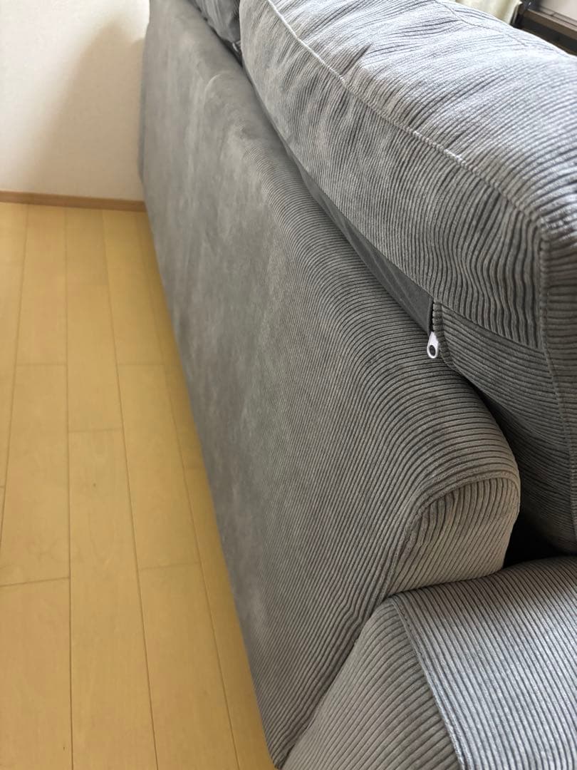 （送料込み）2.5人掛けワイドソファ アウロス　グレー　ニトリ