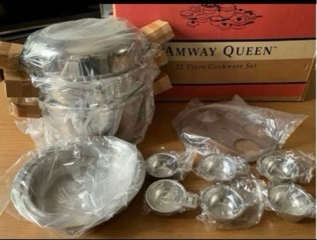amway アムウェイ新品 大フライパン 、中フライパン、6L 鍋セット