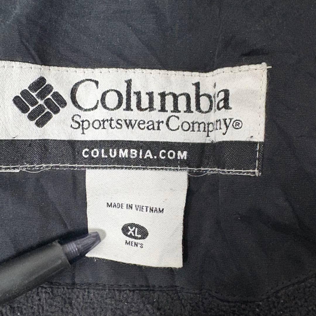 コロンビアウォームアップジャケット90s古着vintageシェルドシンチラ紺XL