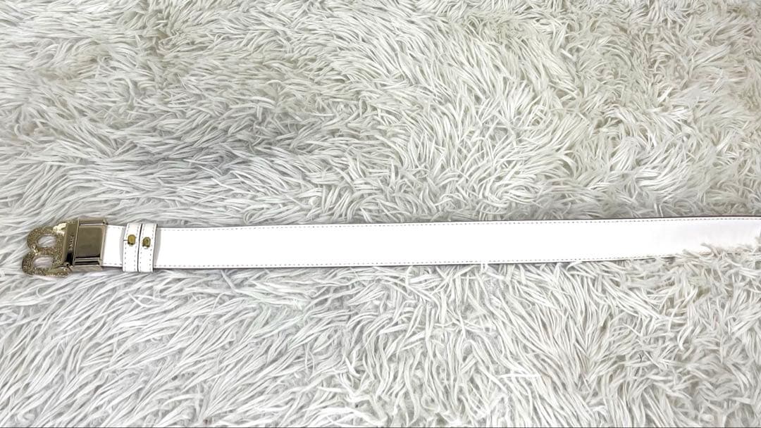 極美品‼️ BALLY リバーシブルベルト ロゴ金具　ゴールド金具　総柄　Bロゴ