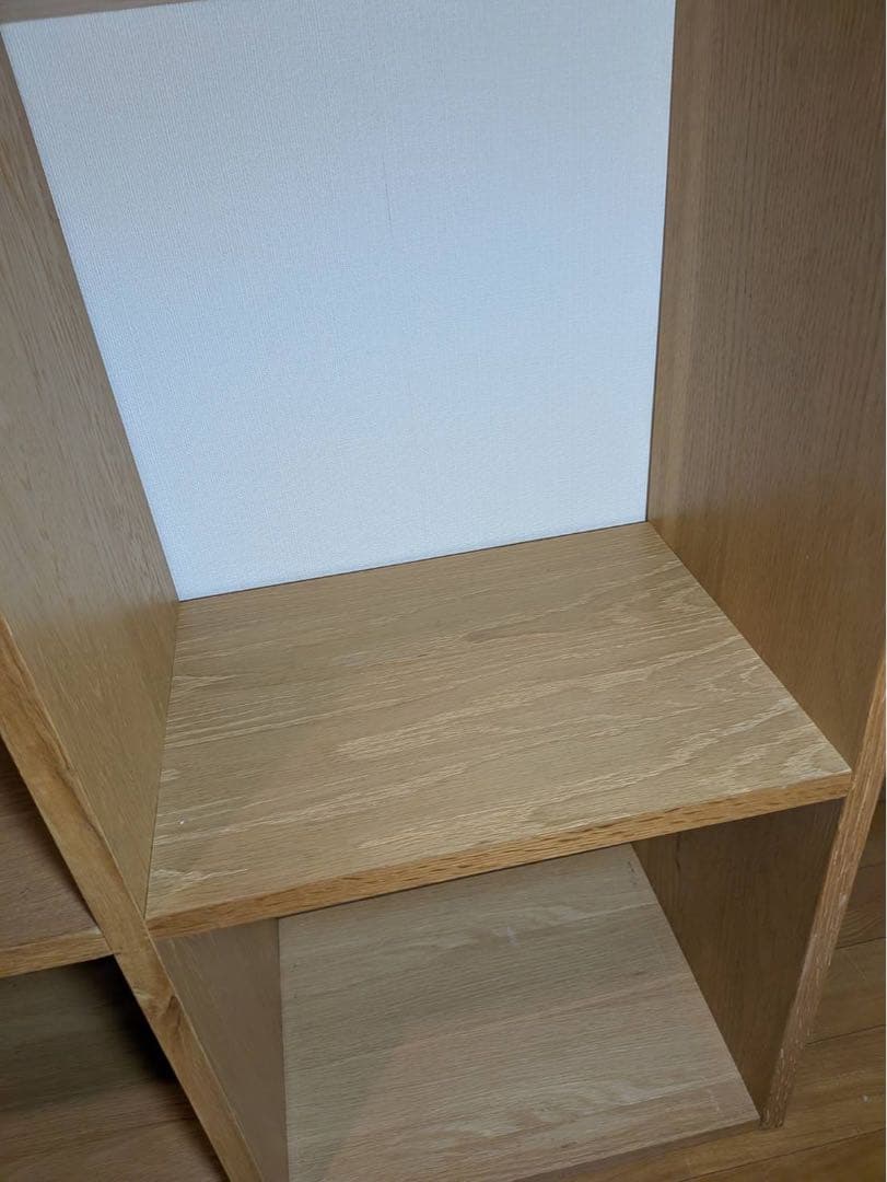■送料込■無印スタッキングシェルフ 2×2 木製家具棚 収納MUJIオーク材