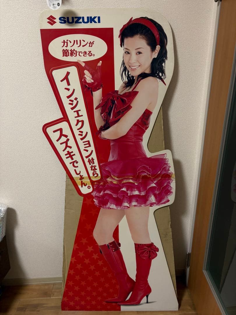 レア物‼️ SUZUKI 松浦亜弥 等身大パネル　あやや　スズキ　バイク