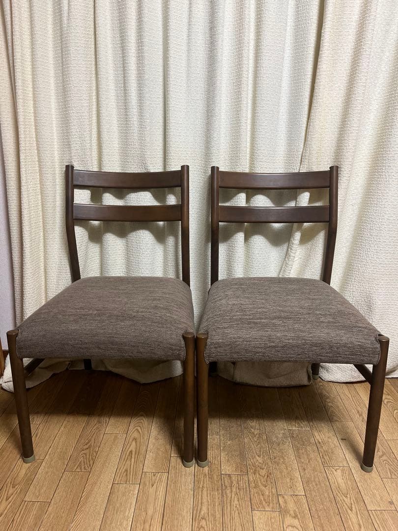 【美品】ニトリ 布張り ダイニングチェア 2脚セット