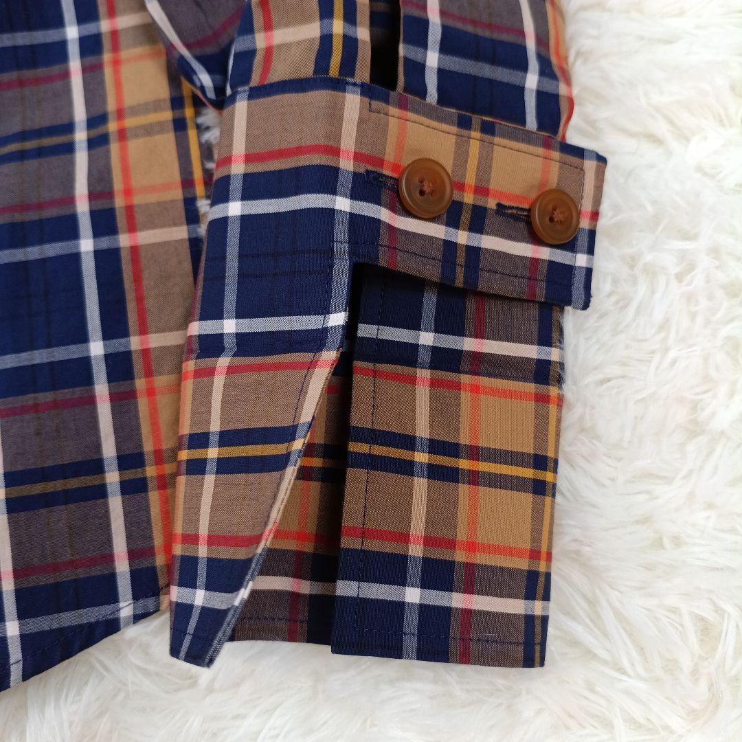 極美品✨ヴィヴィアンウエストウッド現行　変形シャツ　オーブ刺繍　アシメ　チェック