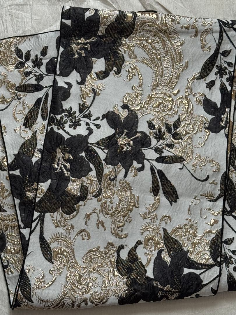 大人兵児帯【グリーンリリアルプ】【ブラックリリー】のセット