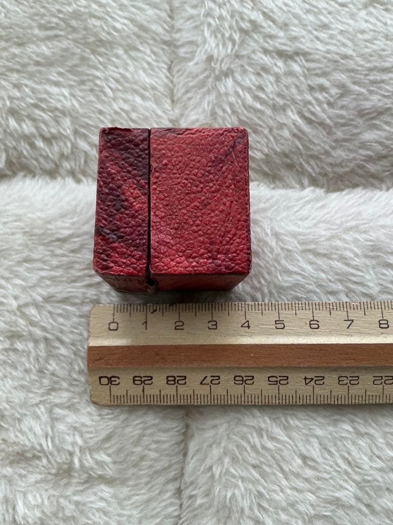 赤系紙張りヴィンテージジュエリーボックス