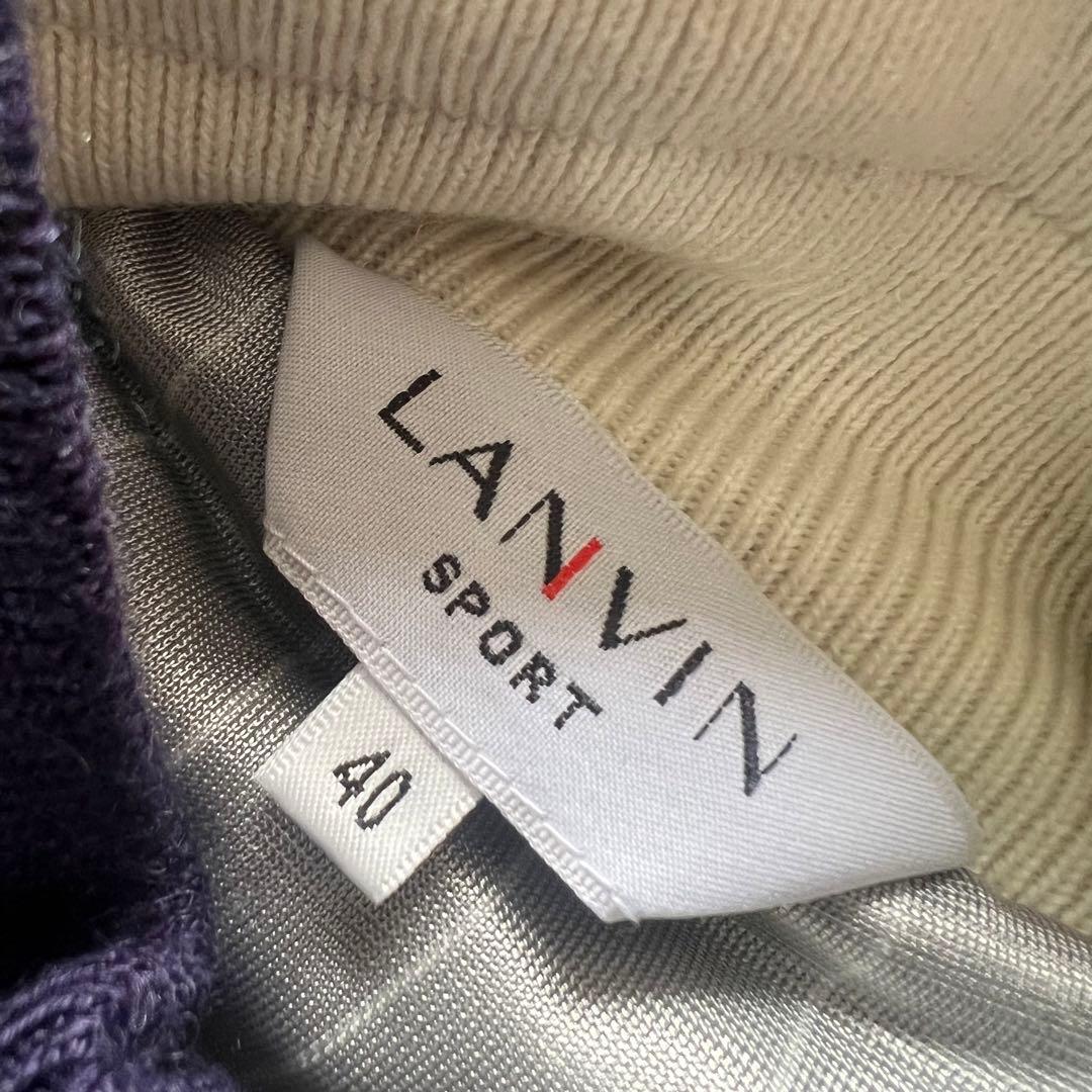 LANVIN SPORT ランバンスポール　異素材mix ダウン　ニット　ゴルフ
