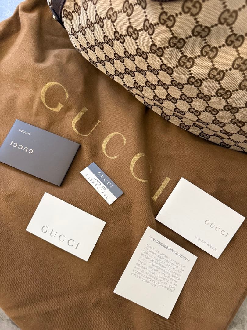 新品未使用★グッチアビーGGキャンバス ワンショルダートートバッグ 袋付き