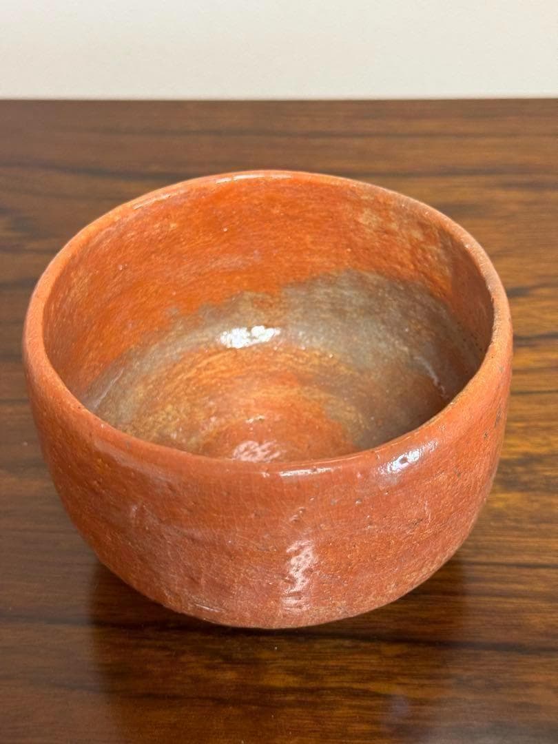 【新品未使用！】抹茶碗　茶道　高級茶碗　お茶　茶道具　オレンジ　アンティーク