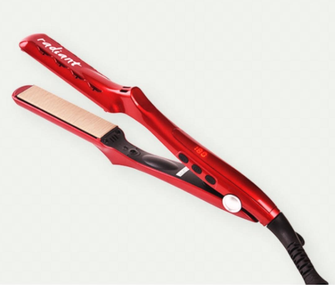 radiant プロフェッショナル ヘアアイロン レッド 28mm