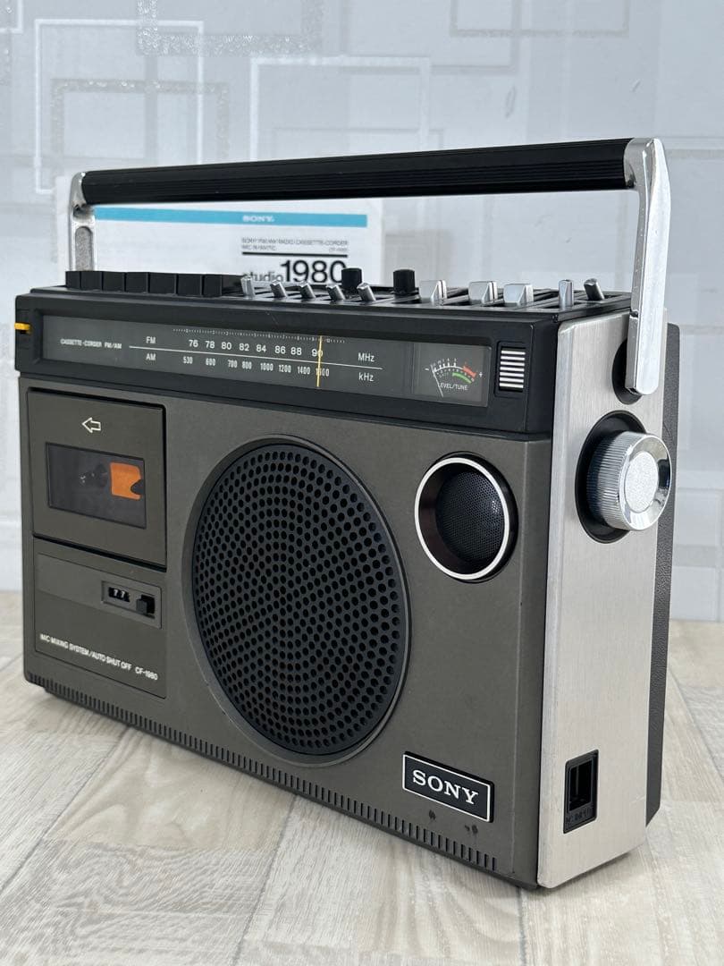 レトロ希少名機SONY ソニー ラジカセ CF-1980カセットレコーダー動作品