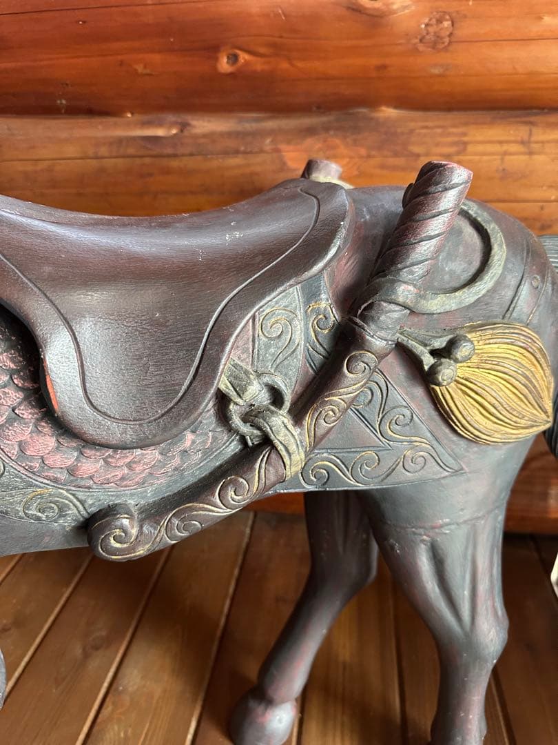 木製　大きな馬のオブジェ　希少品　クリスマスに！素敵！