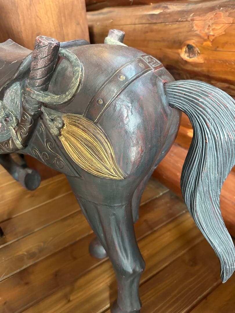 木製　大きな馬のオブジェ　希少品　クリスマスに！素敵！