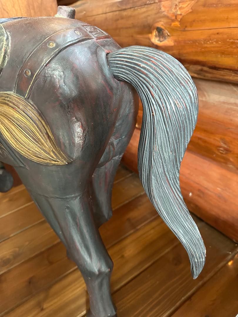 木製　大きな馬のオブジェ　希少品　クリスマスに！素敵！