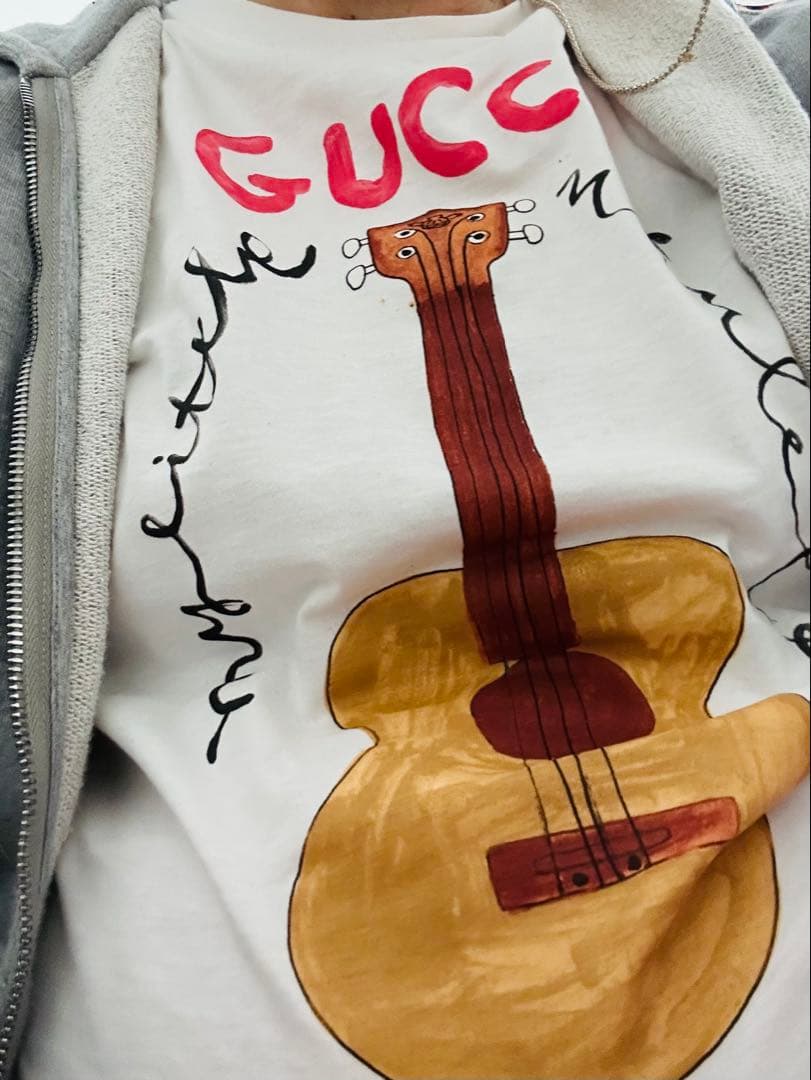 GUCCI プリントコットンTシャツ チルドレン　ウクレレ柄　150