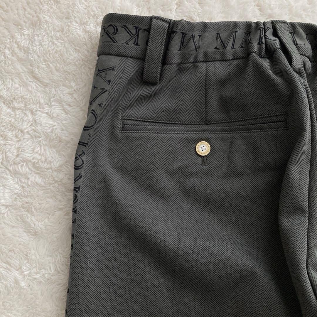 美品！MARK&LONAマークアンドロナ　サイドロゴ　ストレッチパンツ　46