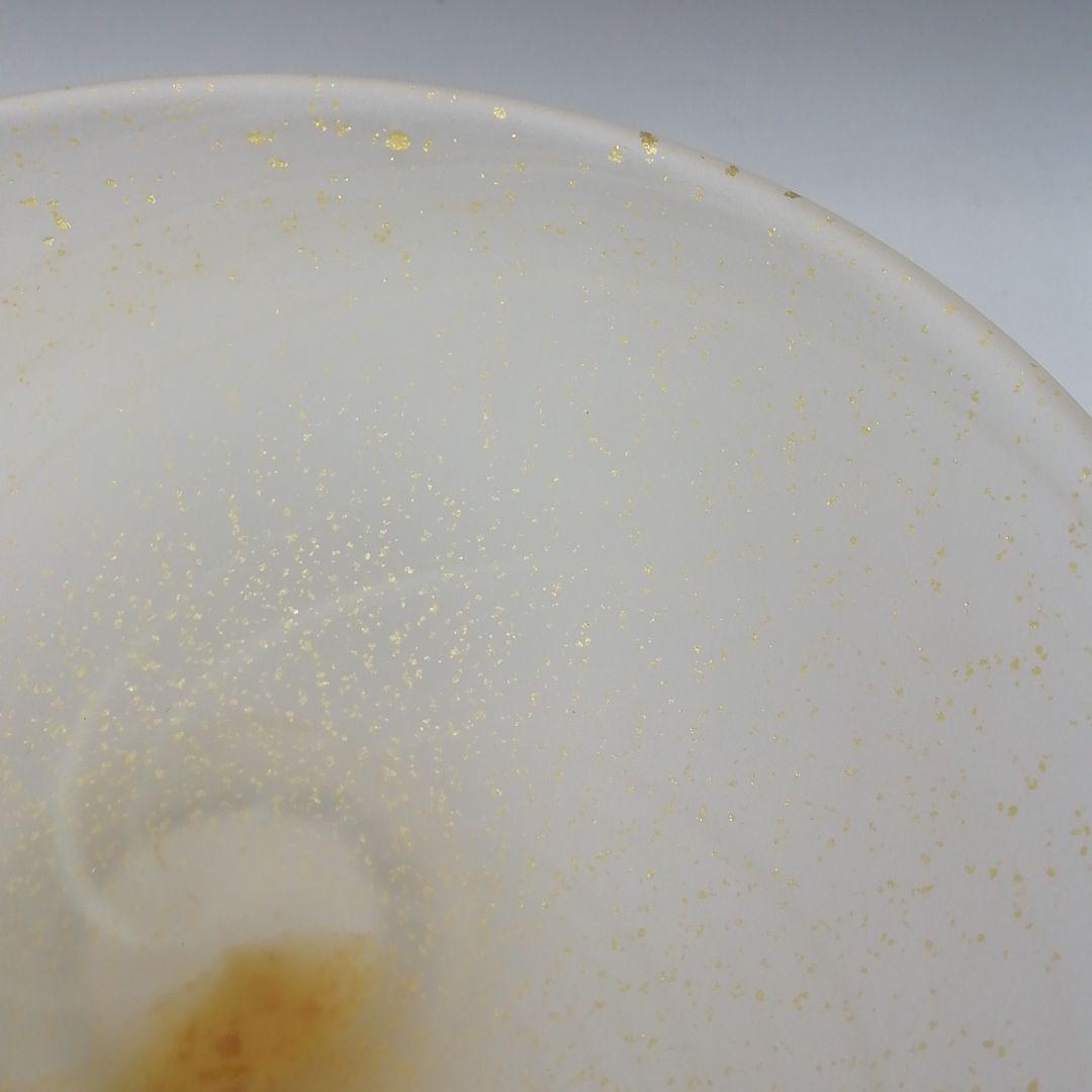 Ｔ４５１　茶碗　『瑠璃の匠』『ガラス平茶碗』『原田宗春 作』共箱　抹茶碗　茶道具