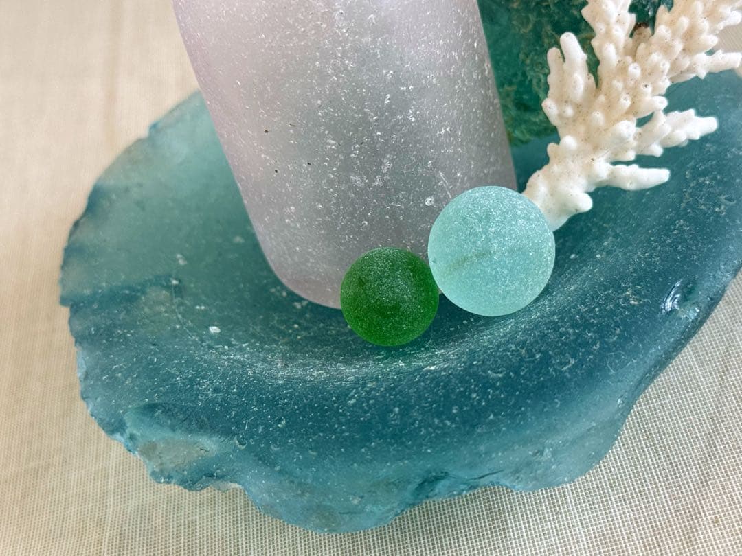 沖縄の海 奇跡の産物 ピンクのシーグラス瓶 激レア オブジェ シーグラスアート