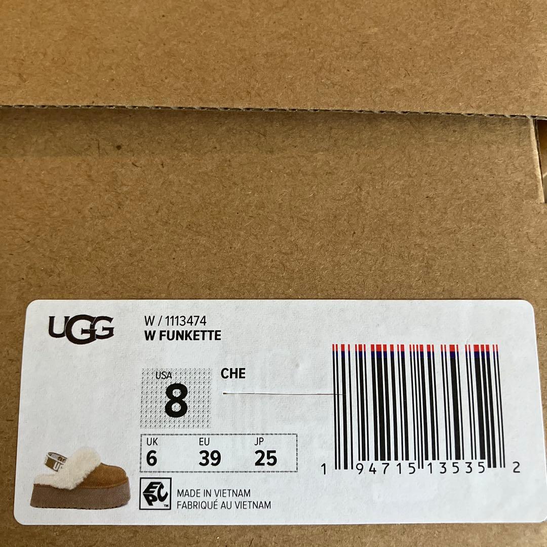 【正規品】UGGFUNKETTE ファンケット　25cm厚底　チェスナット　アグ