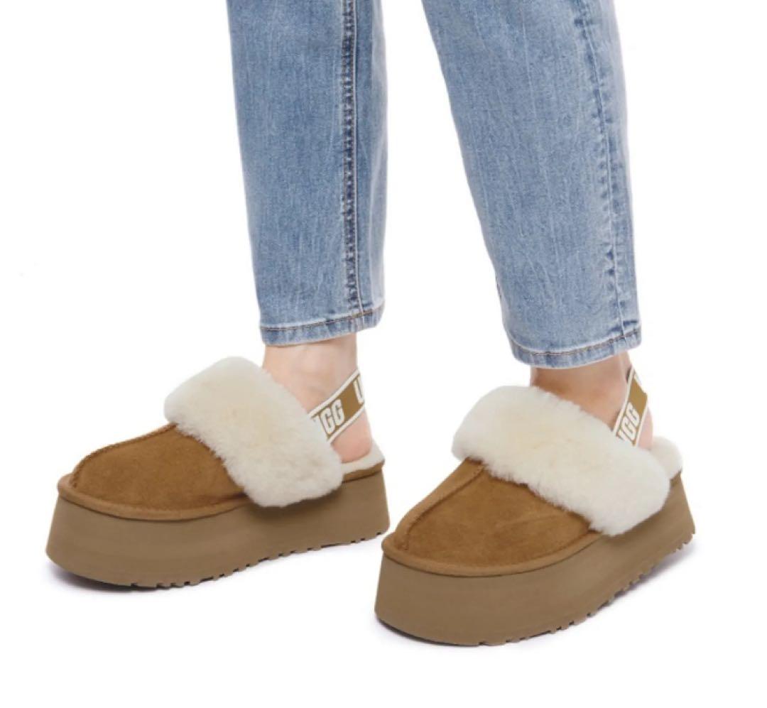 【正規品】UGGFUNKETTE ファンケット　25cm厚底　チェスナット　アグ