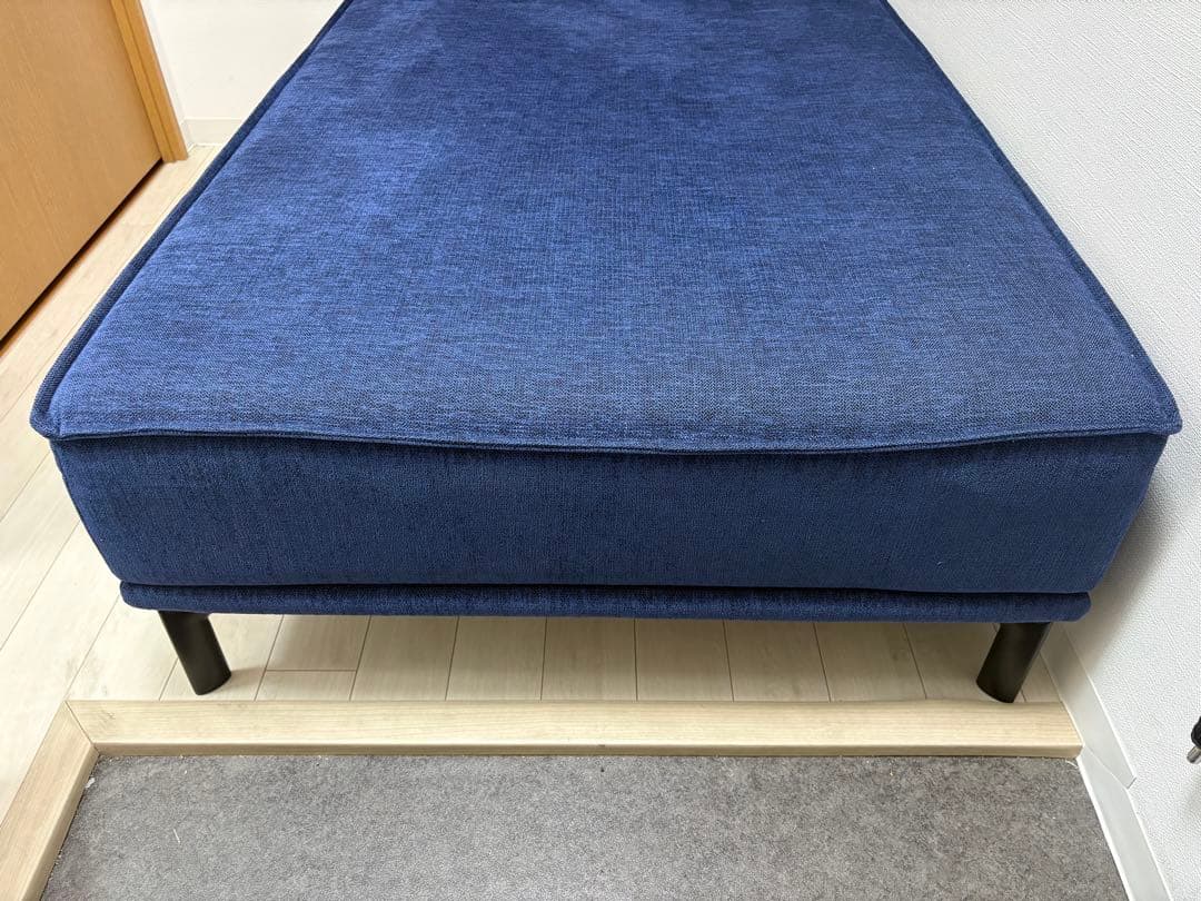 【美品】IDC大塚家具 アームレスソファ ファビオ 幅200㎝ カバーリング仕様