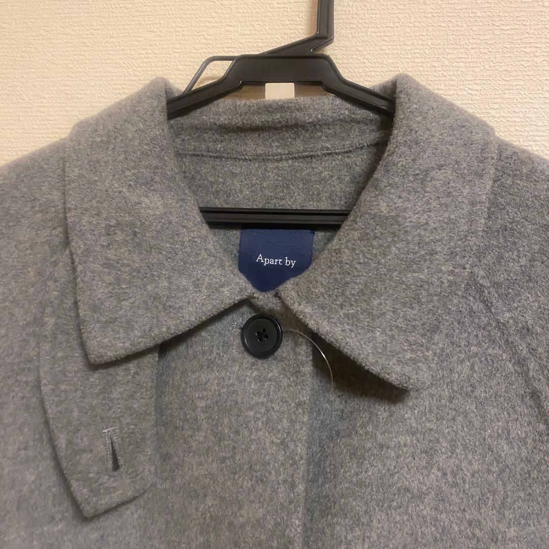 apart by グレー ウールコート