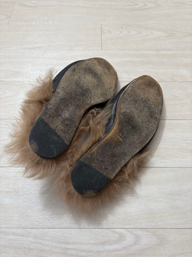 GUCCI プリンスタウン ホースビットファーサンダル