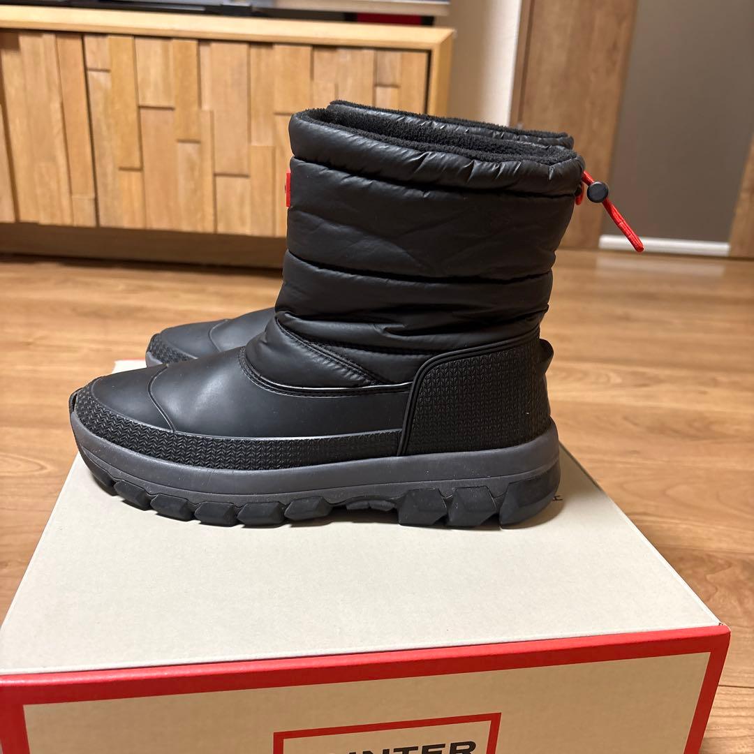 【HUNTER 】ブラック スノーブーツ　24cm