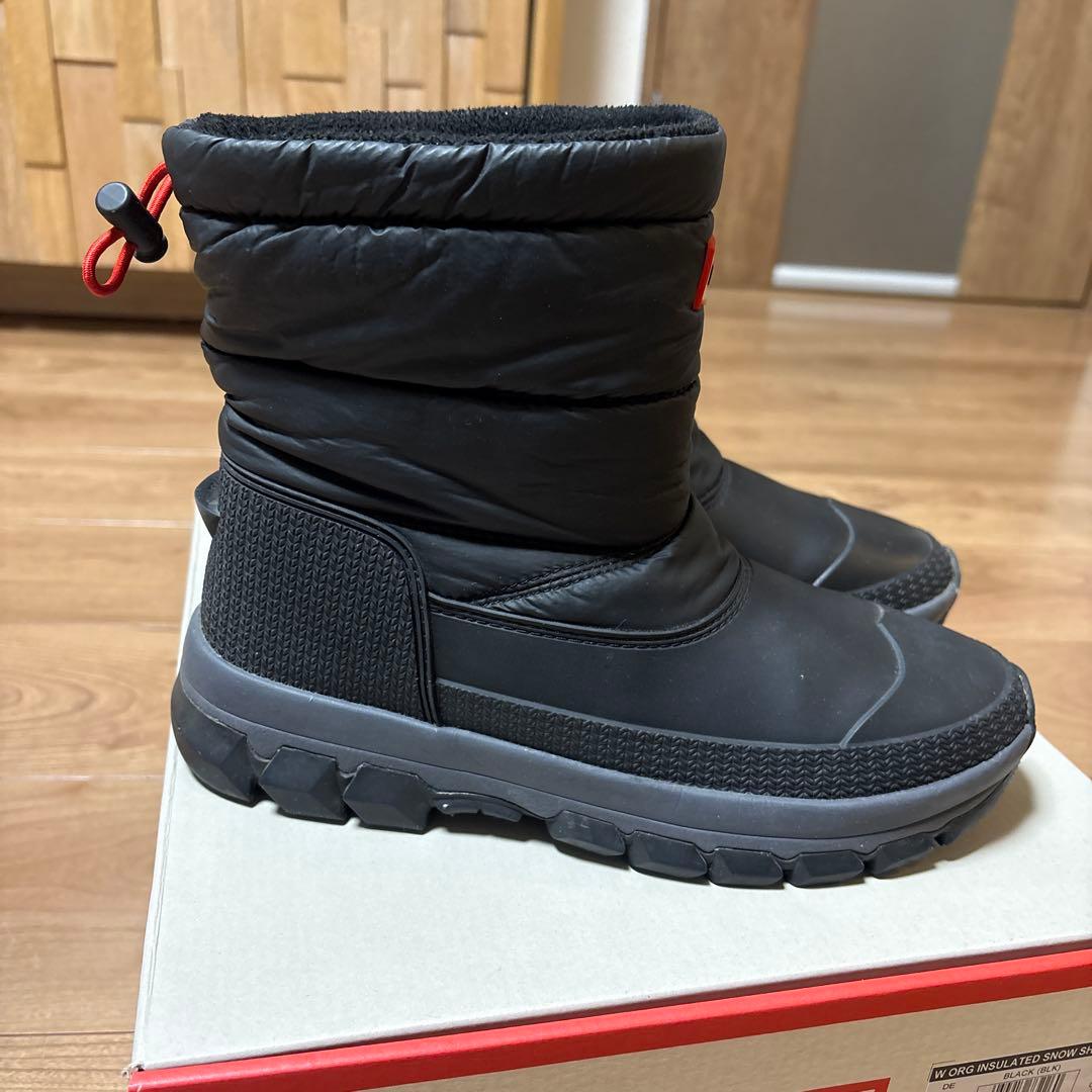 【HUNTER 】ブラック スノーブーツ　24cm