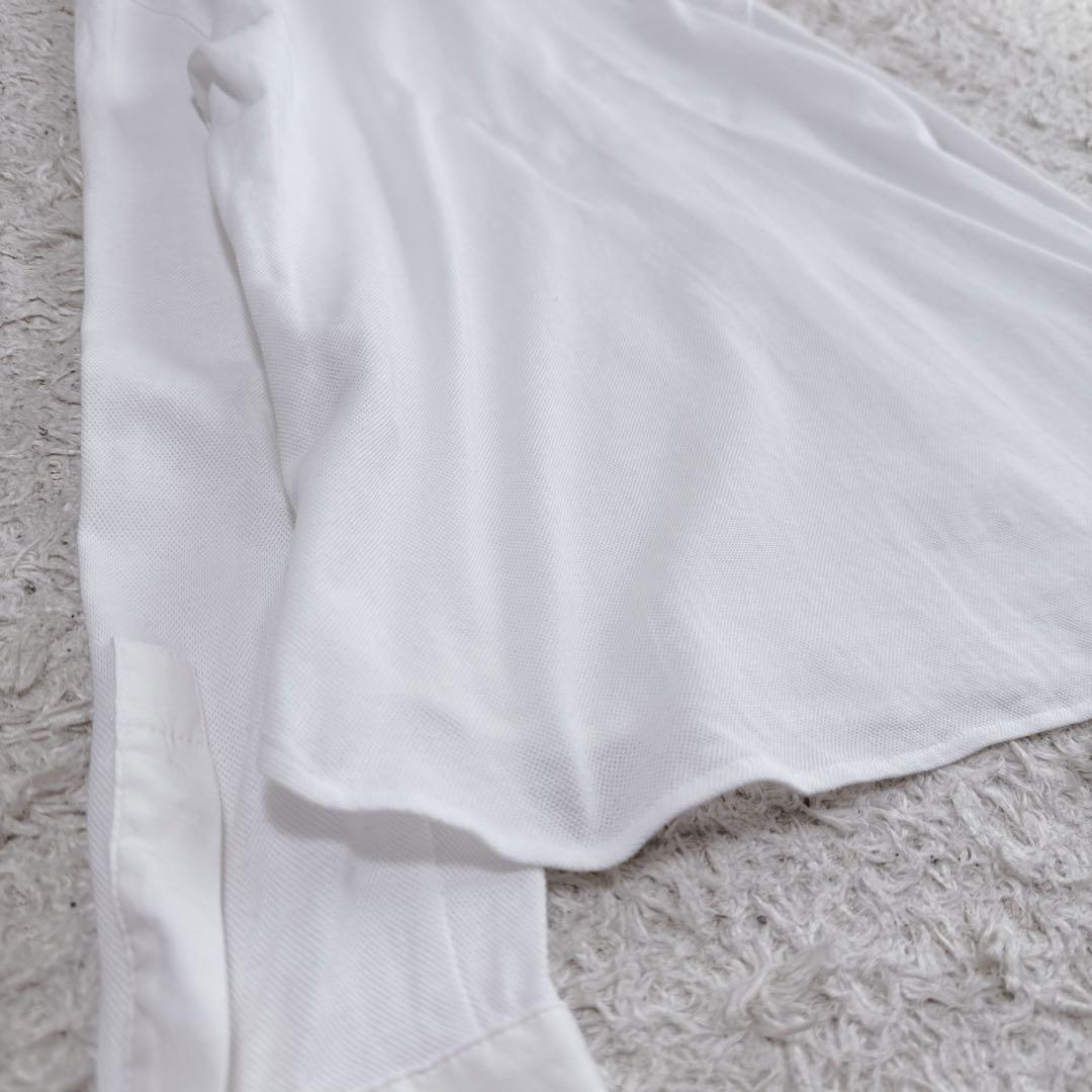 ファビアナフィリッピ　装飾シャツブラウス　白エンボス生地